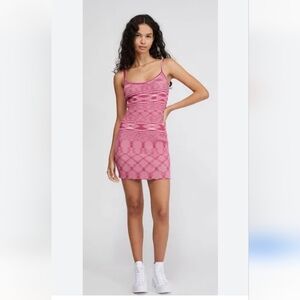 Pacsun L.A. Hearts Lettuce Edge Pink Mini Dress Size Small